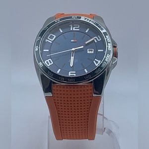 Tommy Hilfiger 1790883 Men's Sport Analog Quartz Watch - Blue & Orange -